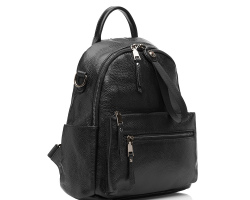 Женский кожаный рюкзак BAGS4LIFE 8-9092 черный