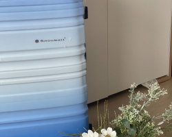 Чемодан пластиковый Snowball L 85703  голуб